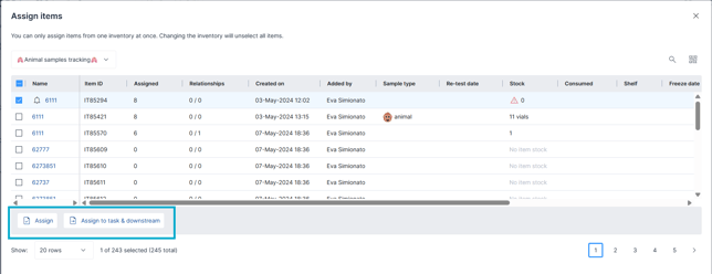 Assign and downstream