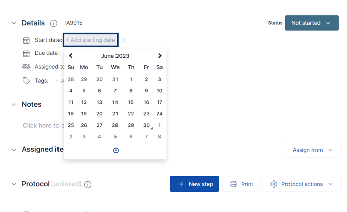 Can I edit the start date or the completion date of a task-1