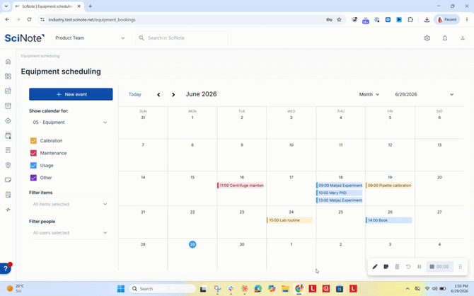 Create event