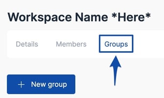 Groups Tab in a SciNote Workspace