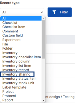 How do I use Audit Trails in the Shared inventories