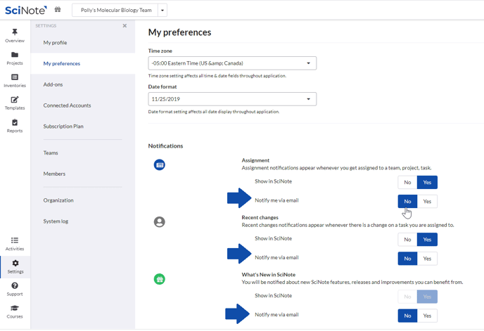 How to set up email notifications