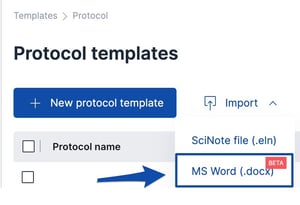 Import_MS Word file_for Protocol Templates