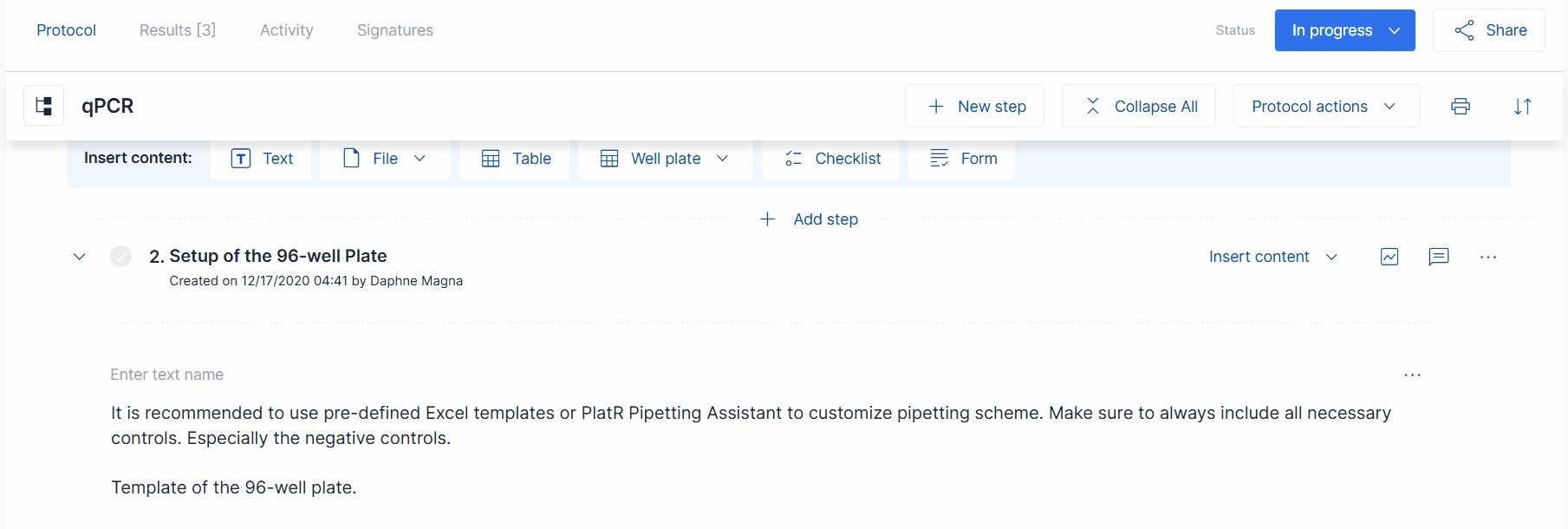 Link Result to Step