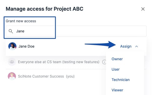 Manage Project Acccess 2025