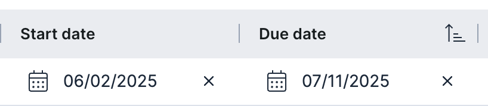 Project Start Date and Due Date June 2025