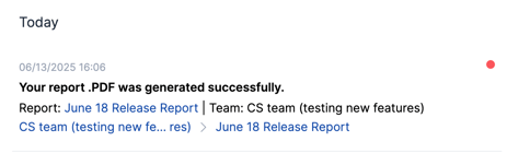 Report Generated Notification 2025
