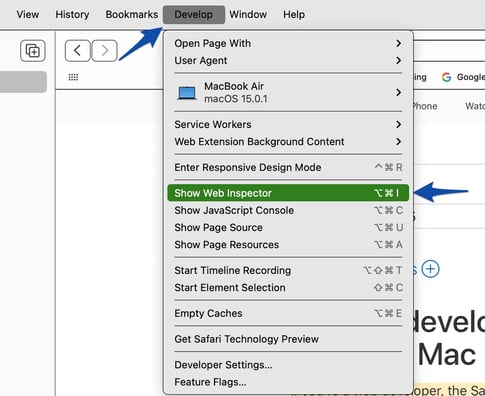 Safari Web Inspector