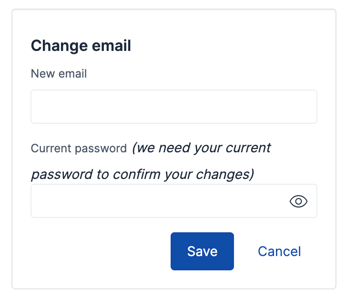 Save Change Email My Profile