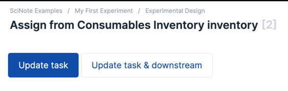 Update Task for Item Assignment