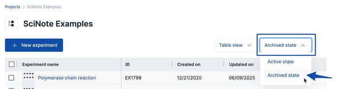 View Archived Experiments 2025