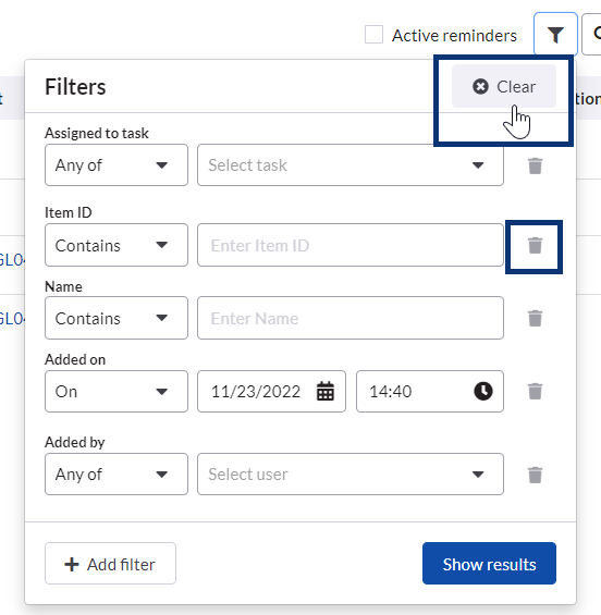 how to use advanced inventory filters 1
