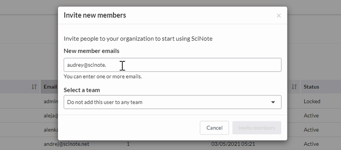 invite new members email